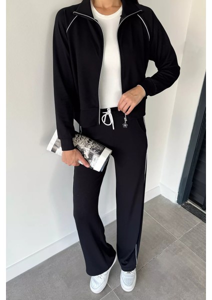 Kadın Şerit Detaylı Fermuarlı Eşofman Takımı P-00019042 modelleri