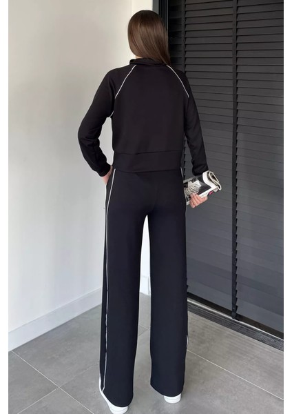 Kadın Şerit Detaylı Fermuarlı Eşofman Takımı P-00019042 indirimleri