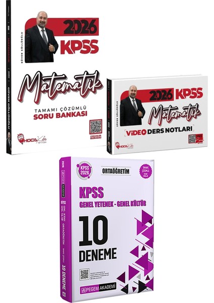 2026 Kpss Matematik Çözümlü Soru Bankası ve Video Ders Notları - 2026 Kpss Ortaöğretim Çözümlü 10 Deneme