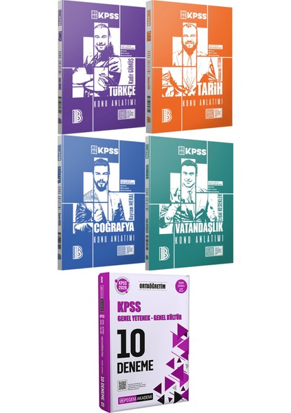2026 Kpss Türkçe Tarih Coğrafya Vatandaşlık Konu Anlatımı - 2026 Kpss Ortaöğretim Çözümlü 10 Deneme