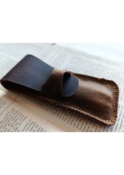 Crazy Gerçek Deri Özel Kalemleriniz Için Kalemlik ( 2*3 Kalem Için ) 27 cm \ 6 cm LMN24