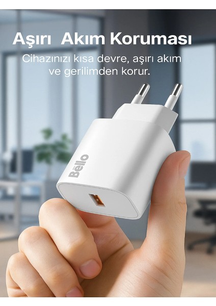 18W USB Şarj Cihazı BL-180 Modeli Hızlı ve Güvenli Şarj Kompakt ve Taşınabilir