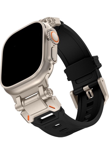 Apple Watch 11 10 46MM 9 8 7 6 Se Ultra Uyumlu 49-46-45-44-42MM Metal Pimli Tokalı Premium Silikon Kordon – Dayanıklı Spor Rubber Kayış indirimleri