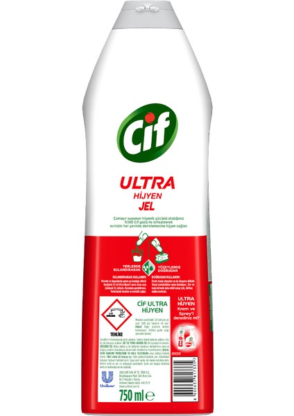 3 Adet Cif Tüm Yüzeyler 750 ml Hijyen fiyatları