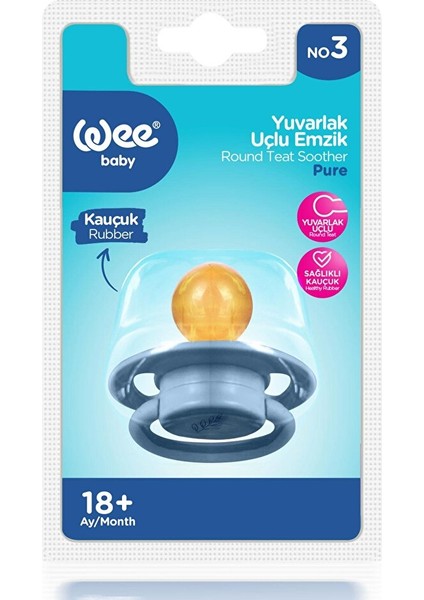 700 Wee Baby Pure Yuv.kauçuk Emzik No:3 Mavi fiyatları
