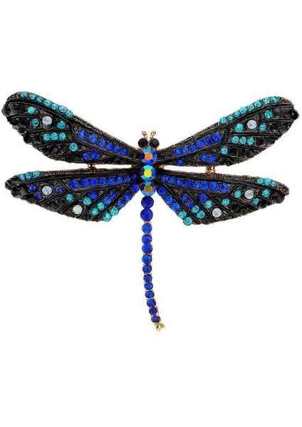 Mavi Taşlı Luna Yusufcuk Broş