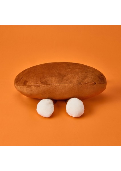 Soft Rugby Top Figürlü Yastık - Kahverengi - 35X20 cm modelleri