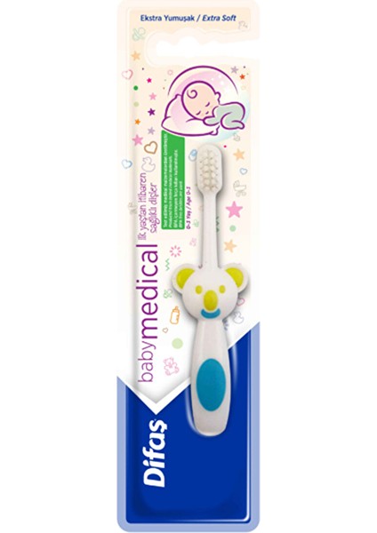 2 Adet Difaş Babymed Bebek Diş Fırçası 0-3 Yaş