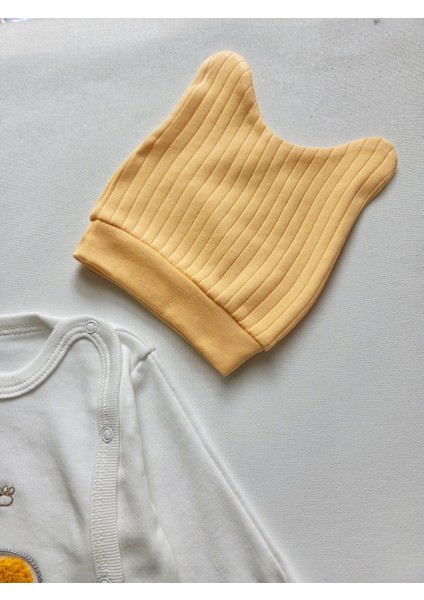 %100 Pamuklu 0-3 Ay Yenidoğan Bebek Hastane Çıkışı 3lü Set modelleri