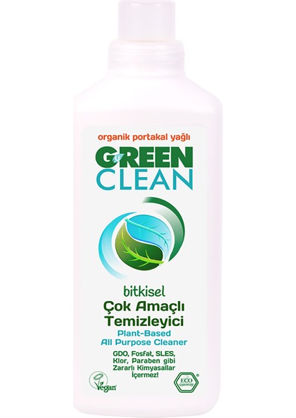 4 Adet Green Clean Bitkisel Çok Amaçlı Temizleyici 1000 ml fiyatları