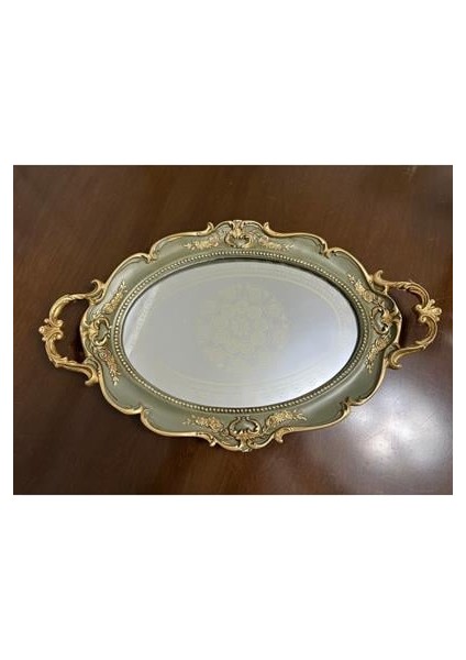 Şık Aynalı Tepsi , Özel Tasarım El Boyaması Polyester Aynalı Tepsi 35CM