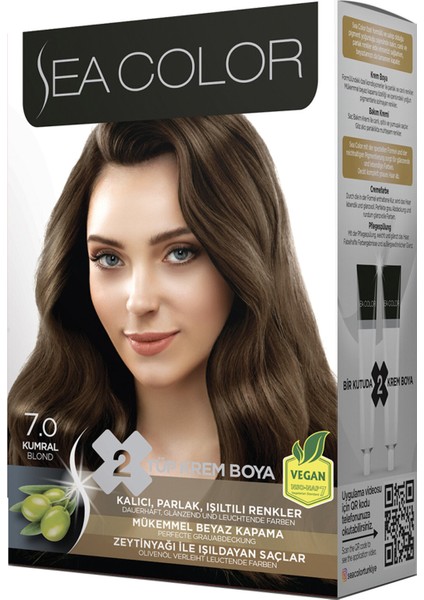 Saç Boyası Seti Boya 7.0 Kumral 2 Adet