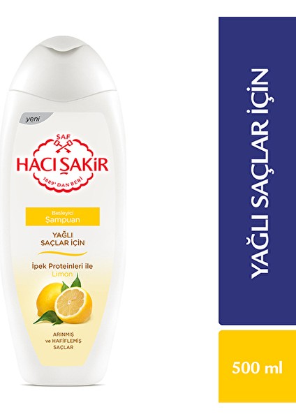 2 Adet Hacı Şakir Şampuan Limon 500 ml