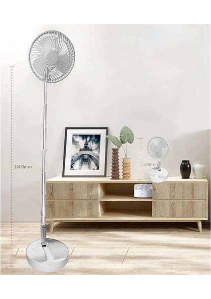 Teleskopik Fan Vantilatör 4 Modlu Şarjlı Katlanabilir Yükseltilebilir Taşınabilir Serinletici Portatif Masa Vantilatörü fırsatları