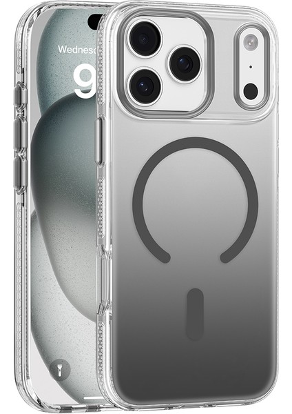 iPhone 17 Pro Max Uyumlu Kılıf M-Safeli Sararmaya Karşı Dayanıklı Mutural Icesense Serisi Kapak Gri