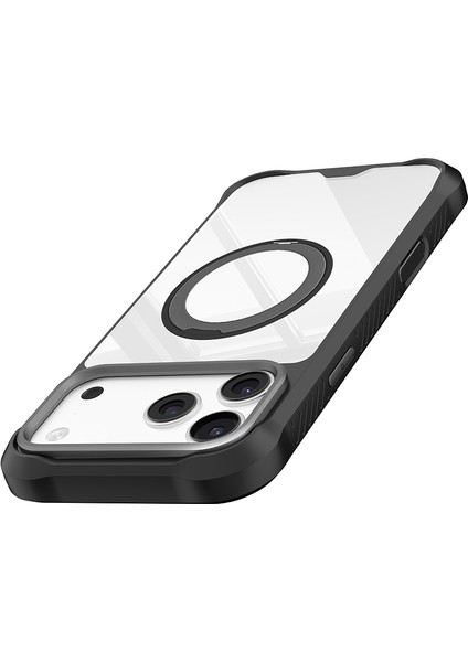 iPhone 17 Pro Kılıf M-Safeli Ring Standlı Airbag Tasarımlı Mutural Obsidian Serisi Kapak Siyah fiyatları
