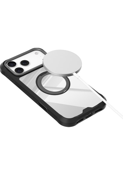 iPhone 17 Pro Kılıf M-Safeli Ring Standlı Airbag Tasarımlı Mutural Obsidian Serisi Kapak Siyah fırsatları