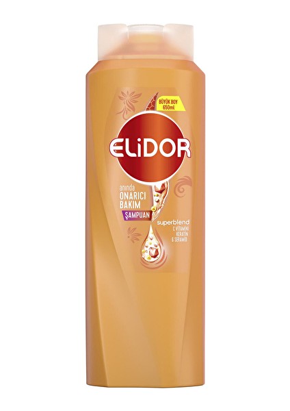 4 Adet Elidor Şampuan Anında Onarıcı Bakım 650 ml