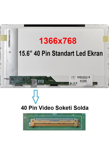 15.6 LED Ekran 40 Pin LP156WH2 LP156WH4 LTN156AT15 Refrubıshed
