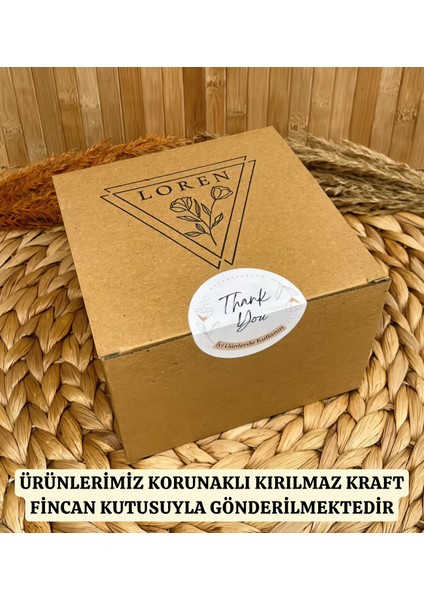 Renkli Harmoni Temalı Kişiye Özel Isimli Türk Kahvesi Fincanı – Porselen 90 ml modelleri