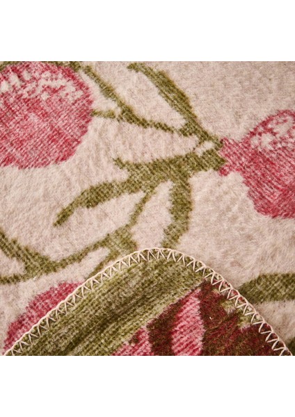 Soft Granate Pamuklu Tek Kişilik Battaniye - Ekru / Kırmızı - 150X200 cm modelleri