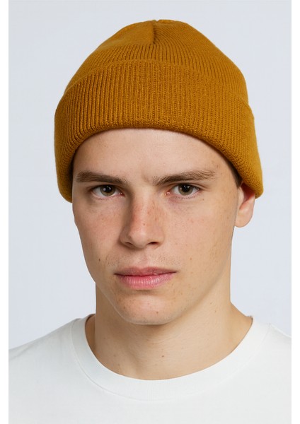 Unisex Triko Örgü Spor Katlamalı Bere Standart