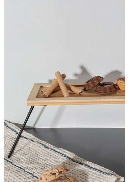 Bambora Metal Ayaklı Bambu Tezgâh Üstü Düzenleyici Raf 36X12X15 cm indirimleri