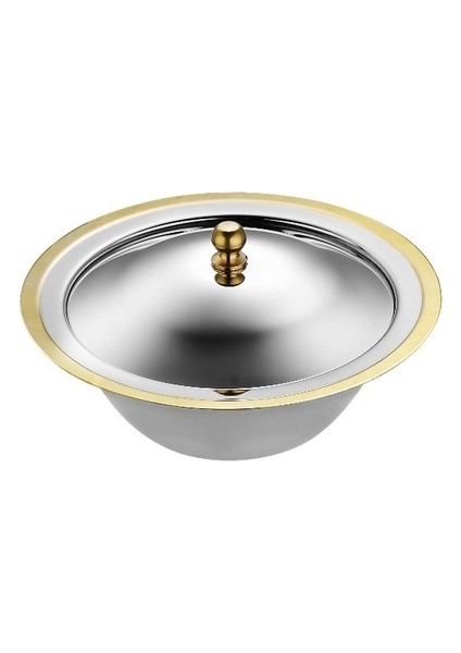 Heybeli Gold Kapaklı Paslanmaz Çelik Şekerlik 304 - 18/10