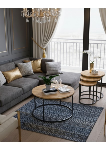 Sehpa Seti - Antik Çam Suntalam - Zigon Sehpa -Orta Sehpa fiyatları