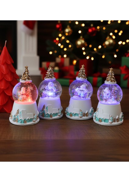 Çam Ağaçlı Yılbaşı Temalı Işıklı Mini Kar Küresi fiyatları