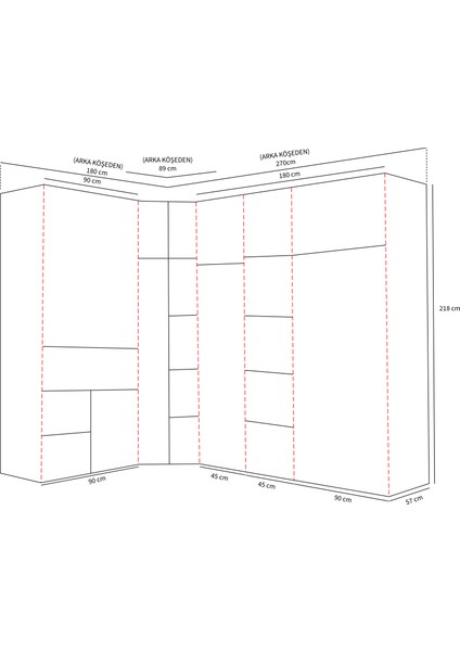 Ren Köşe Yatak Odası Takımı %100 Mdf fırsatları