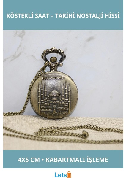 Sultanahmet Tasarımlı Nostaljik Köstekli Saat