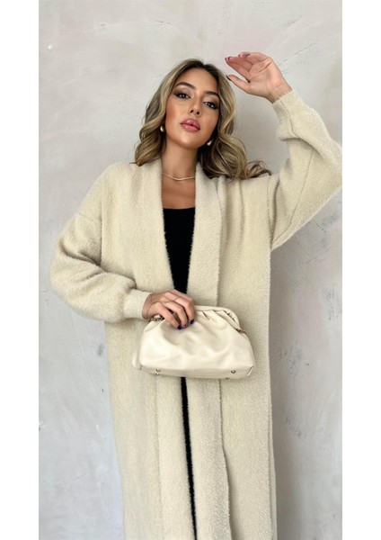 92476 Şal Yaka Düşük Omuz Sakal Kumaş Hırka