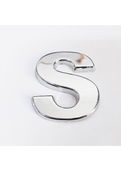 Cemax S Harfi 3,75 cm Krom Yapışkanlı