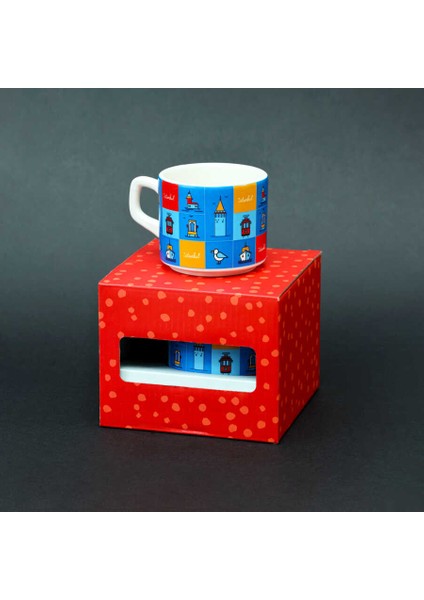 Istanbul Desenli Renkli Seramik Kupa fiyatları