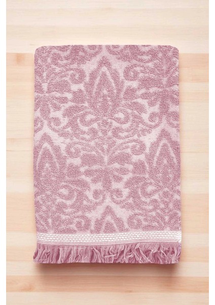 2 Parça Jakarlı Banyo Havlu Takımı &AMP;#37;100 Pamuklu 90X150 cm Arden Pembe fiyatları