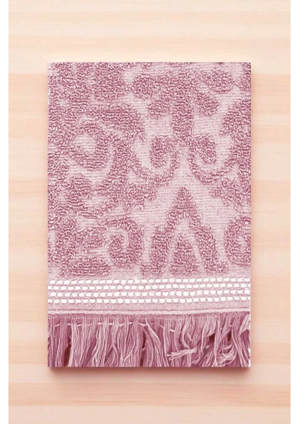 2 Parça Jakarlı Banyo Havlu Takımı &AMP;#37;100 Pamuklu 90X150 cm Arden Pembe modelleri