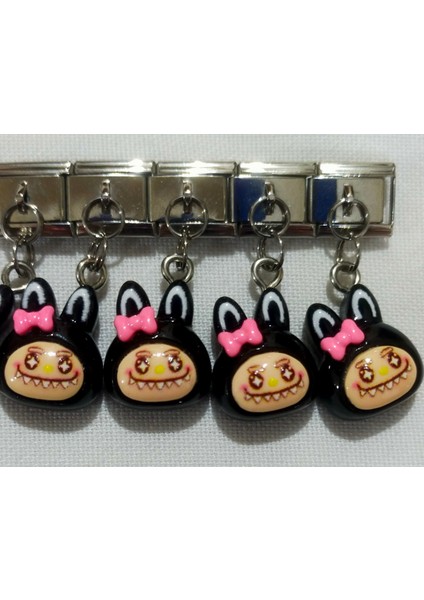 Labubu Figürlü Charm – Italyan Bilezik Uyumlu Paslanmaz Çelik fiyatları