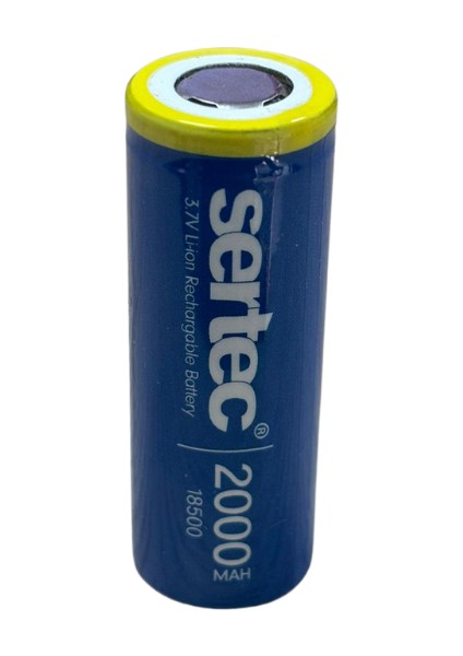 3.7V Li-Ion 18500 2000 Mah 3c Şarjlı Pil