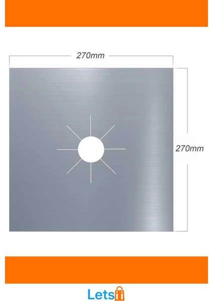 Alüminyum Ocak Koruyucu Ped Seti 5 Adet Pratik Mutfak Aksesuarı modelleri