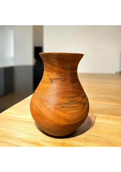 🍒 El Yapımı Kiraz Ağacından Ahşap Vazo