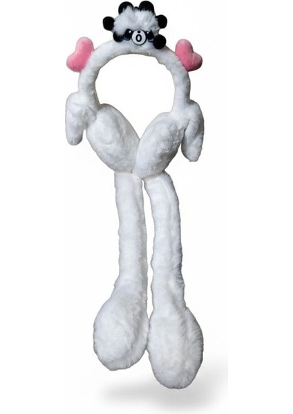 Çocuk Peluş Figürlü Oynar Kulaklı Hareketli Sesli Kışlık Kulaklık