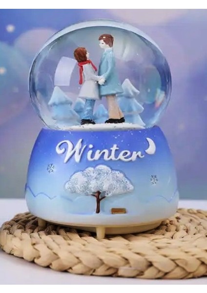 Evlilik Yıl Dönümü Hediyesi Sevgiliye Doğum Günü Hediyesi Winter Yazılı Sulu Kar Küresi fiyatları