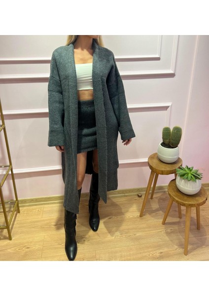 Yumuşak Dokulu Kalın Salaş Uzun Hırka modelleri