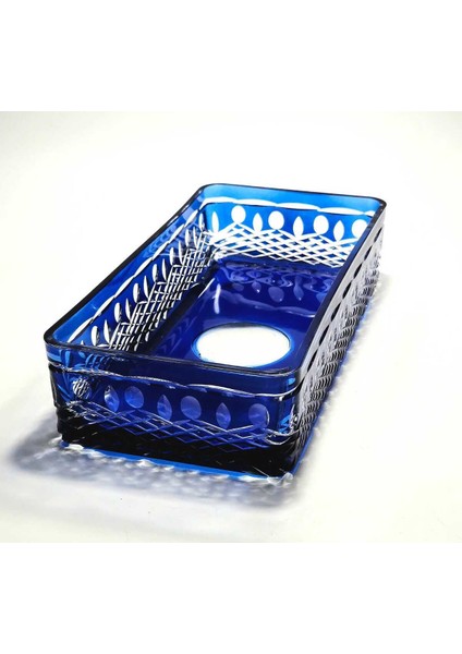 El Yapımı Kristal Royal Desenli Baton Dekoratif Sunumluk Sofra Sunum Kasesi fırsatları