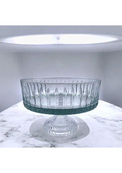 Kesme Kristal Dekor 25 cm Ayaklı Cam Kase fiyatları