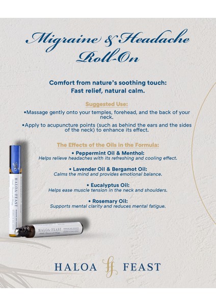 Mıgren ve Baş Ağrısı Roll-On 10 ml - Migraine And Headache Relief Roll-On 0,3 Fl.oz fiyatları