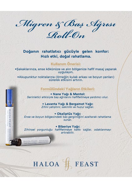Mıgren ve Baş Ağrısı Roll-On 10 ml - Migraine And Headache Relief Roll-On 0,3 Fl.oz modelleri