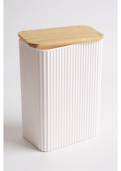 2 Litre Bambu Kapaklı Erzak Gıda Bakliyat Saklama Kabı Mutfak Organizeri 6 Adet modelleri