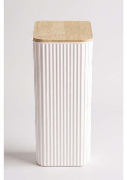 2 Litre Bambu Kapaklı Erzak Gıda Bakliyat Saklama Kabı Mutfak Organizeri 6 Adet fırsatları